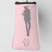 Couvre-club De Golf Élégant rose pâle | Lady Golfer moderne (Tourné à 90°)