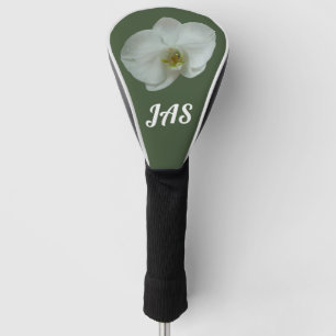 Couvre-club De Golf Élégante floraison d'orchidées blanches