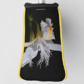 Couvre-club De Golf Élégante Florale Blanche Crestée Iris Fleur (Tourné à 90°)