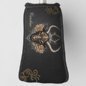 Couvre-club De Golf Élégante rédemption en or noir (Tourné à 90°)