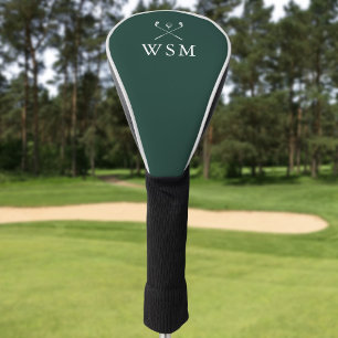 Couvre-club De Golf Emerald Green Personnalisé Monogram Golf Clubs