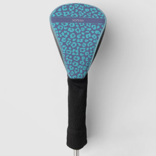 Couvre-club De Golf Empreinte de léopard bleu