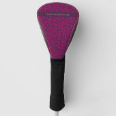 Couvre-club De Golf Empreinte de léopard-Magenta (Devant)