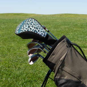 Couvre-club De Golf Empreinte de léopard, Spots, Leopard Bleu, Votre N