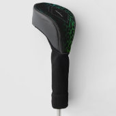 Couvre-club De Golf Empreinte de léopard vert monogrammé (Incliné)