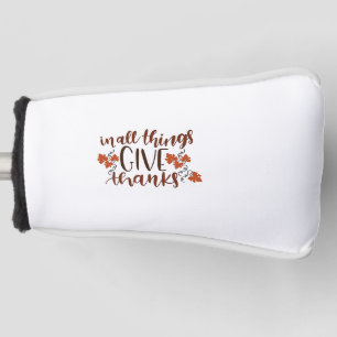 Couvre-club De Golf En Tout, Remerciez le Citrouille de Thanksgiving