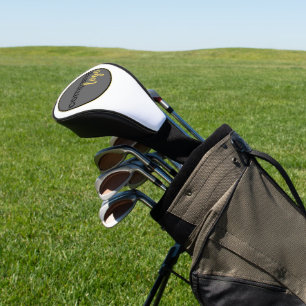 COUVRE-CLUB DE GOLF ENTREPRISE MODERNE LOGO ROND CERCLE BLANC