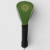 Couvre-club De Golf Erin Go Bragh Gold Celtic Shamrock (Devant)