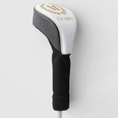 Couvre-club De Golf Est. 1962 anniversaire Monogram Gold (Incliné)