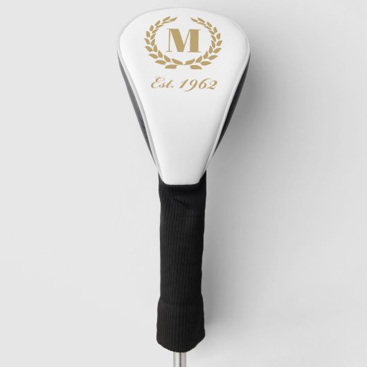 Couvre-club De Golf Est. 1962 anniversaire Monogram Gold (Devant)
