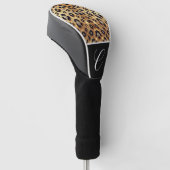 Couvre-club De Golf Étincelle Glam Or Léopard Noir Cheetah Imprimer (Incliné)