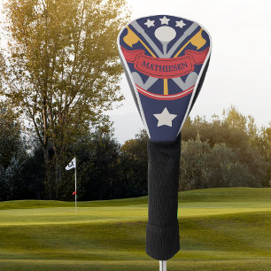 Couvre-club De Golf Étoiles de logo rétro
