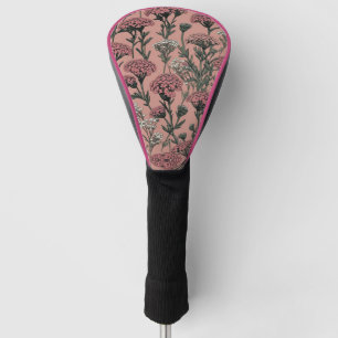 Couvre-club De Golf Eve du désert d'Achillea motif Rose profond