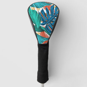 Couvre-club De Golf Exotic Tropical Leaves