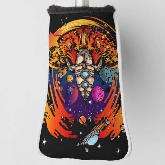 Couvre-club De Golf Exploser le vaisseau spatial (Tourné à 90°)