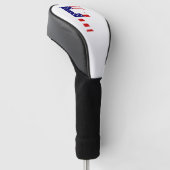 Couvre-club De Golf F Monogramme superposé sur le dccnt drapeau améric (Incliné)