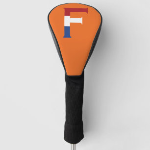 Couvre-club De Golf F Monogramme superposé sur l'indicateur NLD sur ou