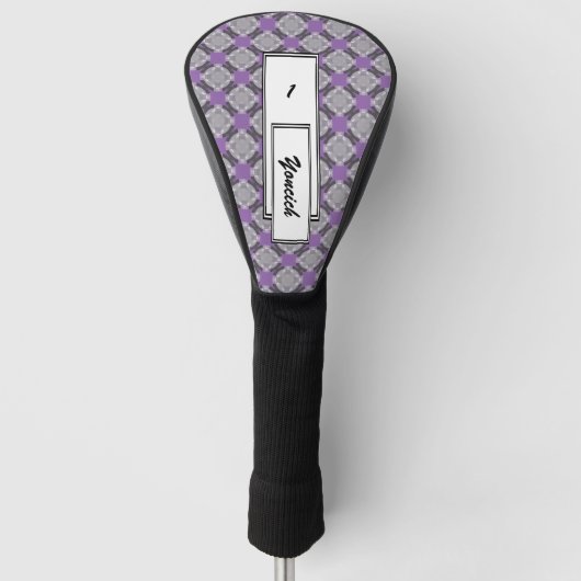 Couvre-club De Golf Faded Circle Grid par Kenneth Yoncich (Devant)