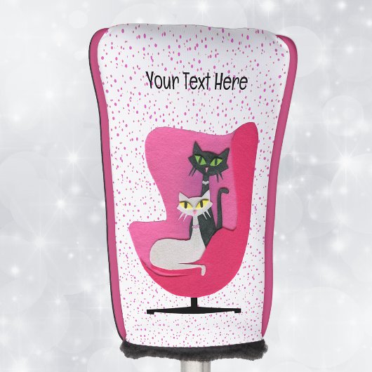 Couvre-club De Golf Fancy Chats Colliers Diamants Retro Pink - Chaise 