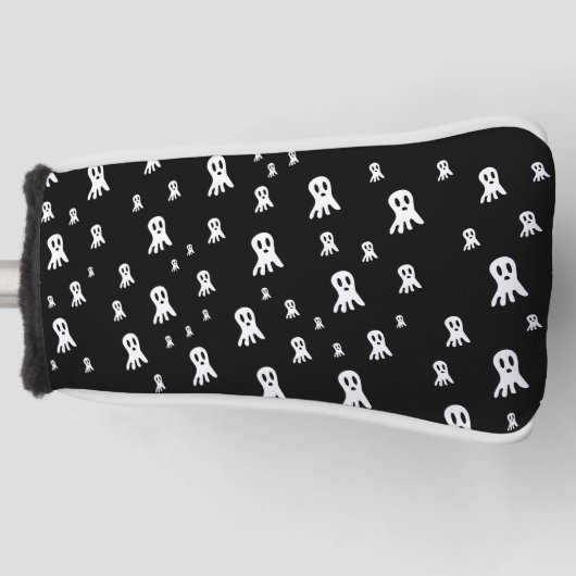 Couvre-club De Golf Fantômes d'Halloween foncé (Devant)