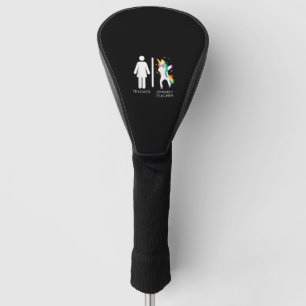 Couvre-club De Golf Femme Espagnol enseignant Unicorn Dabbing drôle sp