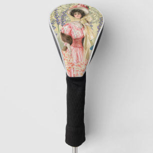 Couvre-club De Golf Femme victorienne florale rose Régence