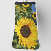Couvre-club De Golf Fence painted de Sunflowers (Tourné à 90°)