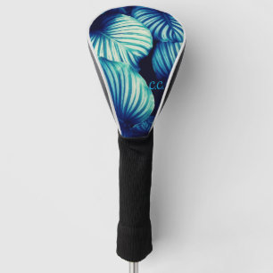 Couvre-club De Golf Feuilles bleus tropicaux