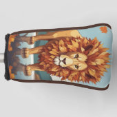 Couvre-club De Golf Feuilles d'automne Lion mâle (Devant)