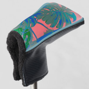 Couvre-club De Golf Feuilles de Monstera Tropical