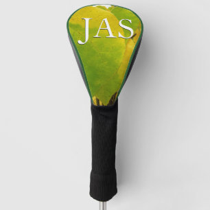 Couvre-club De Golf Feuilles de redbud jaunes et vertes