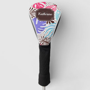 Couvre-club De Golf Feuilles tropicaux mignons