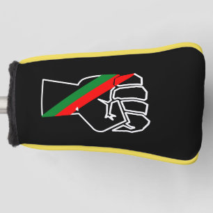 Couvre-club De Golf fierté noire drapeau rouge vert poing panafricain 