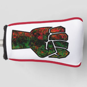 Couvre-club De Golf fierté noire drapeau rouge vert poing panafricain