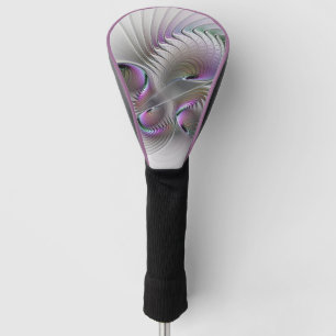 Couvre-club De Golf Figure de fantaisie abstraite moderne et timide, a