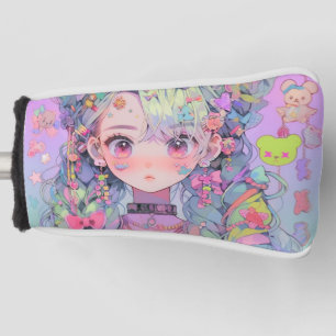 Couvre-club De Golf Fille Anime Kawaii Pastel Harajuku Avec Tresses