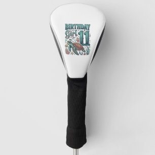 Couvre-club De Golf Fille d'anniversaire 11 Tortue de mer Gravure vint