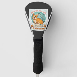 Couvre-club De Golf Fille qui aime les citrouilles d'Halloween Corgi C