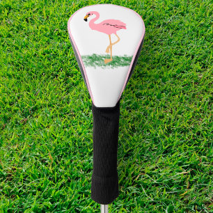 Couvre-club De Golf Flamant rose Dans L'Herbe