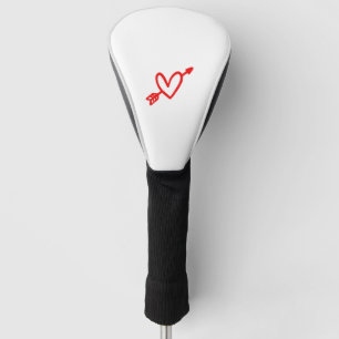 Couvre-club De Golf Flèche et coeur Saint Valentin Amour Amour Amour