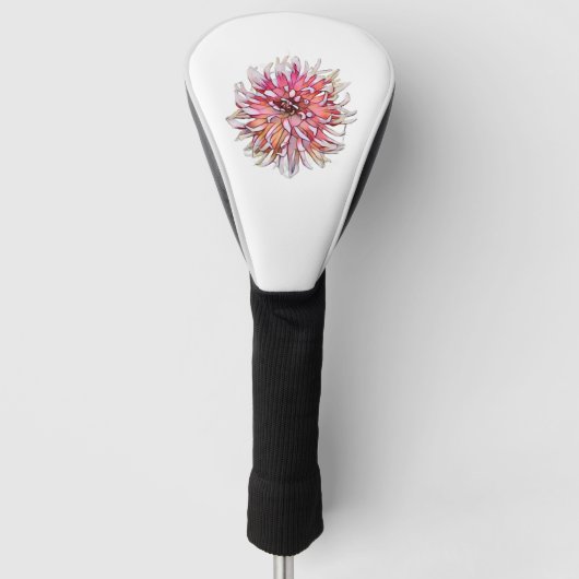 COUVRE-CLUB DE GOLF FLEUR DE DAHLIA (Devant)