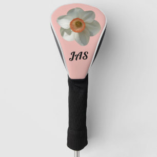 Couvre-club De Golf Fleur de printemps de jonquille rose