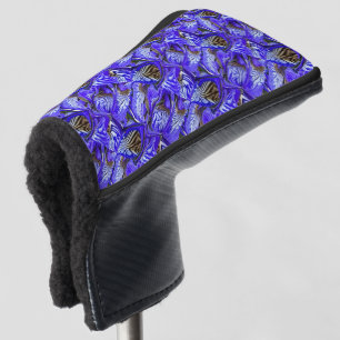 Couvre-club De Golf Fleur Iris Violet / Esthétique / Carrelé /