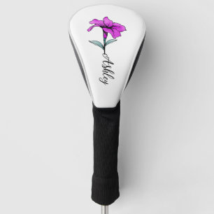 Couvre-club De Golf Fleur Lit Rose Personnalisée