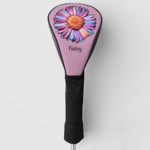Couvre-club De Golf Fleur mignonne violet rose bleu Boho Daisy Bisexua