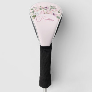 Couvre-club De Golf Fleur moderne rose Élégante Feminine