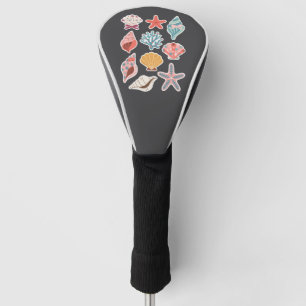 Couvre-club De Golf Fleur sauvage Coquillage Clam Vibes estivales Flor