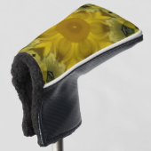 Couvre-club De Golf Fleur soleil éclate dorée (Devant 3/4)