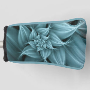 Couvre-club De Golf Fleur Turquoise Magnifique Fractale