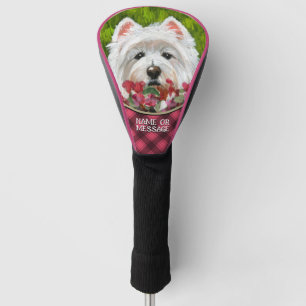 Couvre-club De Golf Fleurs blanches et roses